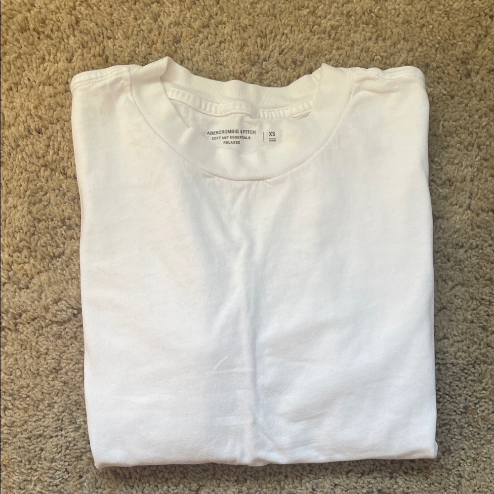 Abercrombie & Fitch White Relaxed Tee